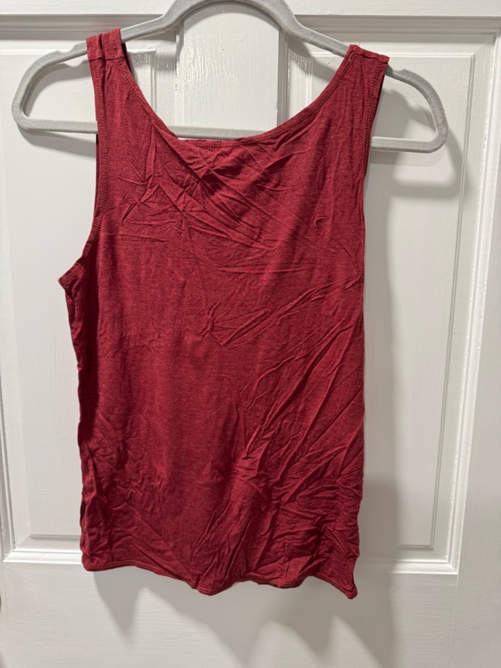 ZYIA Deep Red Women's Tank Top - knotted back. Size medium